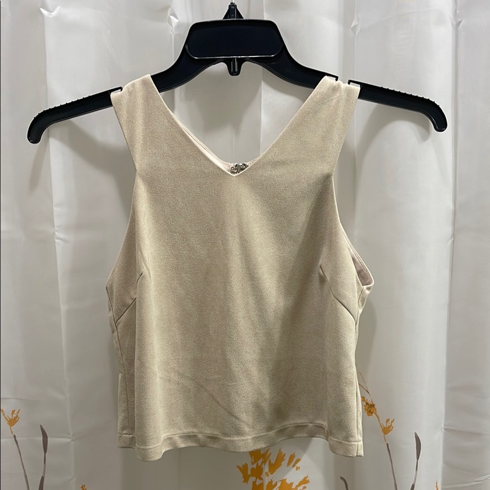 Elegant Cream Sleeveless Top